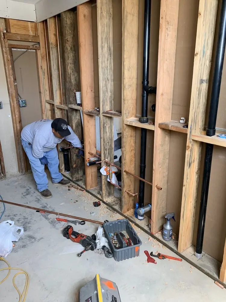 Commercial rough-in plumbing for Water Heater Replacement in Hampton Hall